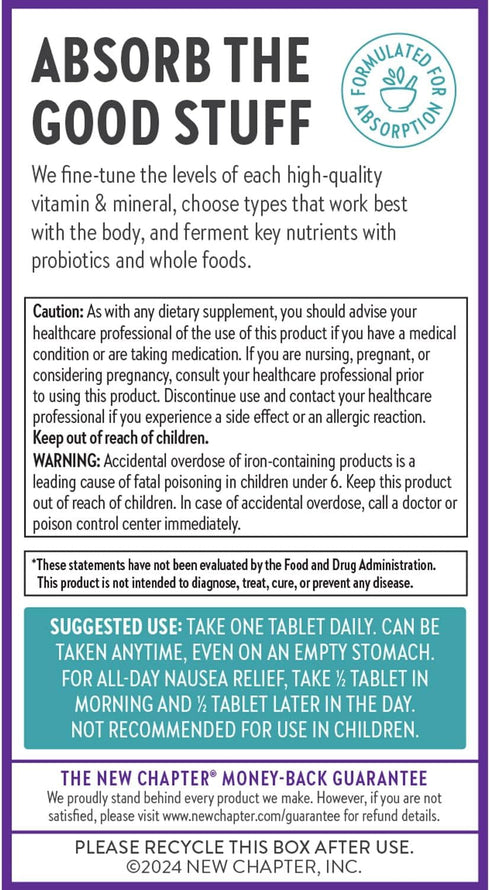 New Chapter Prenatal Vitamins | One Daily Multivitamin with Methylfolate + Choline | Gluten Free & Non-GMO, 90 Count