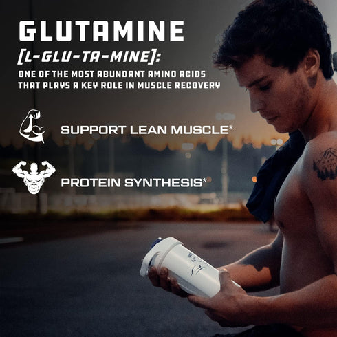 Cutler Essentials 100% Pure L-Glutamine for Enhanced Recovery, Lean Muscle Support | Unflavored, 60 Servings