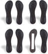 CB 4-Pairs Cloth Surface Sponge Inserts, Invisible Slim Lightweight Insoles Liners for Women's Shoes 5-7, Style A, Black
