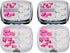Set 2 3 Stephanie Imports Personal Pill Organizers, of Square-Shaped Pill Box with Mirror (Silver Etched Lines
