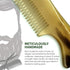 Lucky Franc's Handmade Ox Horn Fine Tooth Comb for Men's Beards and Mustaches, Pocket Size, Metal Tin Gift.