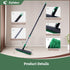 Eyliden 15” Floor Scrub Brush - 2-in-1 Stiff Bristle and Soft Scrape with Telescopic Long Handle
