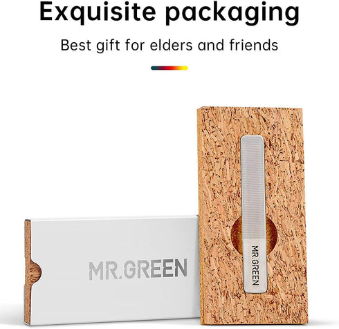 MR.GREEN Glass Nail Shiner, Upgrade Nano Glass Nail Files & Buffers Professional Crystal Manicure Tools Kit