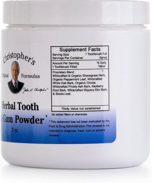 Christopher's Original Formulas Herbal Tooth & Gum Powder | Natural Plant-Based Oral Care Powder | Pack of 2