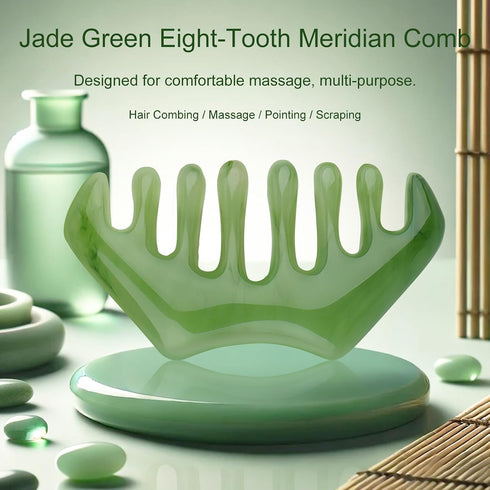 Jaasuee Multi-Functional Handheld Head Massage Tool, Massage Comb, Guasha Scraping Scalp Comb - Meridian Massager
