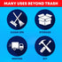 Tasker 55 Gallon Trash Bags (Value 50 Bags w/Ties), Extra Large Industrial Trash Bags for Outdoor Use