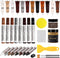 SEISSO Wood Furniture Repair Kit, 12 Colors Wood Fillers, Touch Up Markers, Beeswax, for Stains, Scratches, Cracks