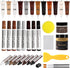 SEISSO Wood Furniture Repair Kit, 12 Colors Wood Fillers, Touch Up Markers, Beeswax, for Stains, Scratches, Cracks