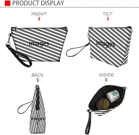 Howilath Floral Yorkie Terrier Dog Makeup Bag, Portable Cosmetic Clutch Bag for Women Travel Shopping