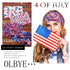 Olbye 4th of July Headband, Patriotic American Flag Hairband, USA Red White Blue Wide Knotted Head Band