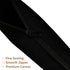 Koolmox 20 Makeup Bags in Bulk - 9x7 Large Plain Black Canvas Pouches with Zipper