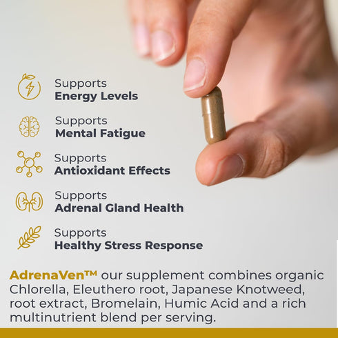 AdrenaVen by Premier Research Labs - 30 Servings, Organic Adrenal Health Supplement, 60 Plant-Source Capsules