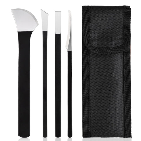 Segbeauty Pedicure Knife Set, 4 Pack Ingrown Toenail Knife Correction Nippers Clipper Remover with Carrying Bag