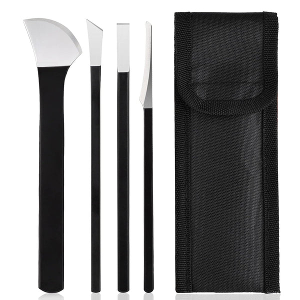 Segbeauty Pedicure Knife Set, 4 Pack Ingrown Toenail Knife Correction Nippers Clipper Remover with Carrying Bag