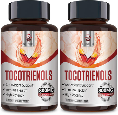 Tocotrienol Supplement - Full Spectrum Vitamin E-Tocotrienols 800mg, Powerful Antioxidant, Cardiovascular Support, 120