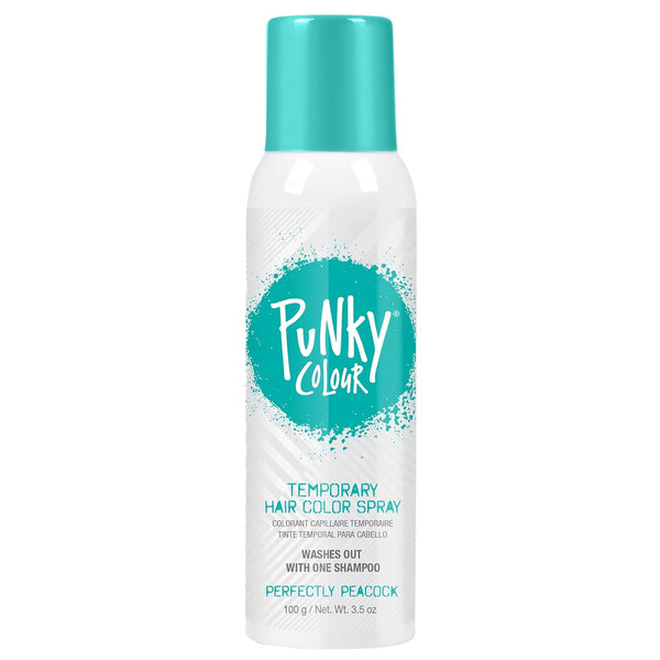 Punky Pastel Temporary Hair Color Spray, Perfectly Peacock, Fast-Drying, Non-Sticky, Travel Size Hair Dye, 3.5 oz