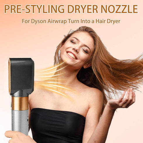 Pre-Styling Dryer Attachment Nozzle Replacement for Dyson Airwrap Styler Accessories Part No. 969759-01, Nickel/Copper