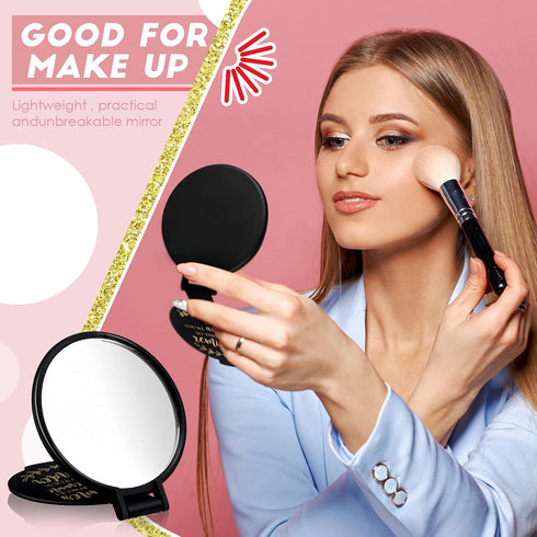 Weysat 48 Pcs Compact Mirror Bulk, Mini Inspirational Gifts, Pocket Folding Mirrors for Women