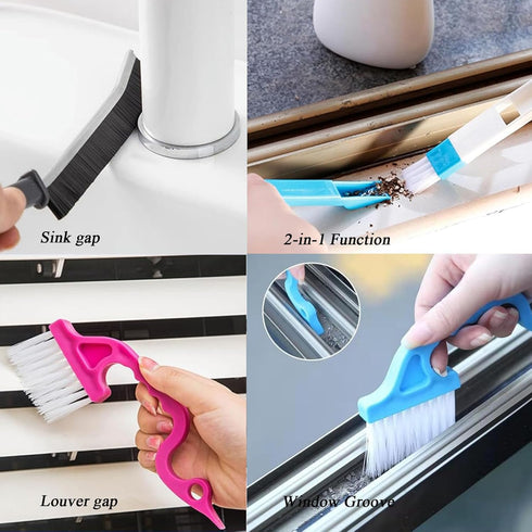 TuTuYa 11PCS Set Crevice Cleaning Brush, Small Gap Cleaning Brushes Ideal for Cleaning Kitchen, Bathroom,Window