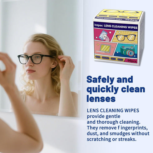 Ruheaou 300 Count Lens Wipes for Eyeglasses, Eyeglass Lens Cleaning Wipes Pre-moistened Individually Wrapped