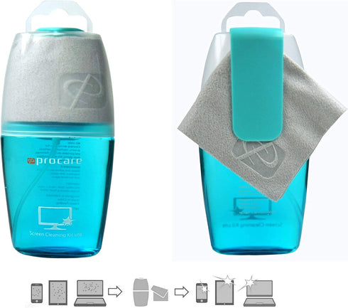 ProcareSelect Screen Cleaner with 3 Premium Microfiber Cloths for LCD & OLED 4K TV, Laptop, PC, Tablet, Mobile Phone