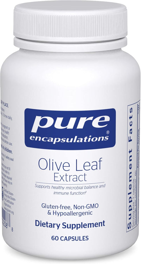 Pure Encapsulations Olive Leaf Extract | 60 Capsules Hypoallergenic Supplement for Immune System & Intestinal Health
