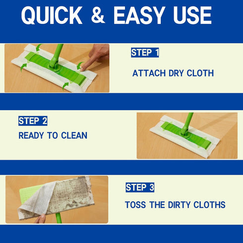 Pack 240 Dry Sweeping Cloths Disposable Mop Refills Floor Dust Mop Pad, Floor Cloth Refills for Swiffer Standard