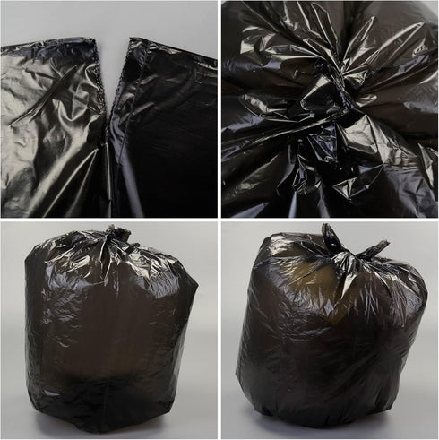 8 Gallon Black Trash Bags, Kitchen & Office Waste Bin Liners, 150 Counts (6 Rolls)