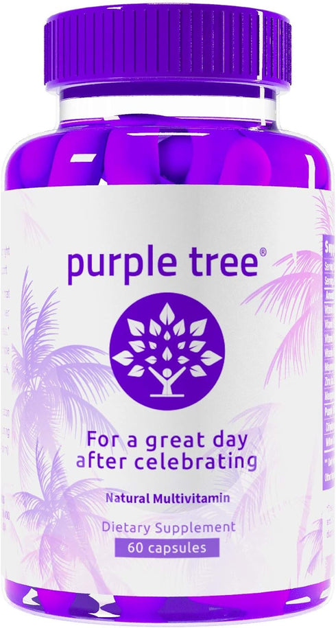 purple tree Post Celebration Wellness Vitamins - Liver Support, Body Replenisher, Rapid Hydration with Dihydromyricetin