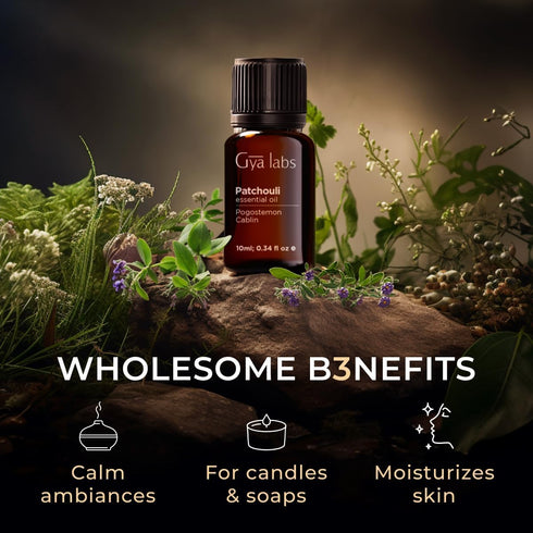 Set Set 2x0.34 oz Patchouli Essential Oil for Diffuser & Eucalyptus Essential Oil for Diffuser - Aromatherapy Grade