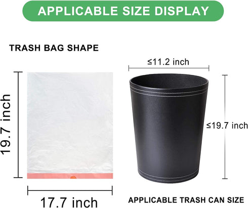 Magesh 4 Gallon Small Drawstring Trash Bags, 30 Counts, White