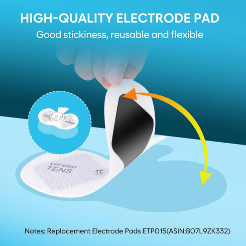 Easy@Home Rechargeable Wireless TENS Unit - FSA Eligible Electric EMS Pain Relief Device