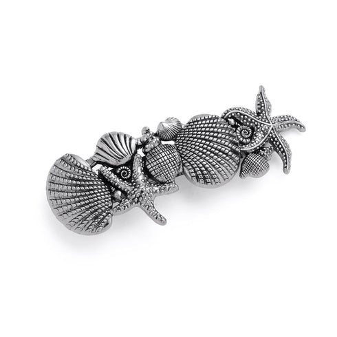 TEAMER Rhinestone Oak Leaf Hair Clip, Ocean Shell Starfish Hand Crafted Vintage Barrettes for Women