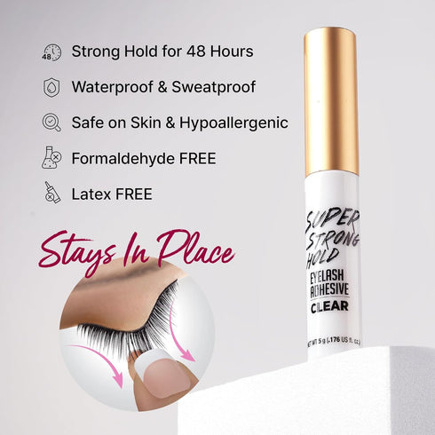 i•ENVY Super Strong Hold Eyelash Adhesive, Waterproof, 2 Pack - 48-Hour Long-Lasting Lash Glue