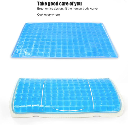 Pillow Cooling Pad, Soft Gel Mat – Ergonomic Foldable Cushion for Home, Beauty Salon, Night Sweats, Migraines