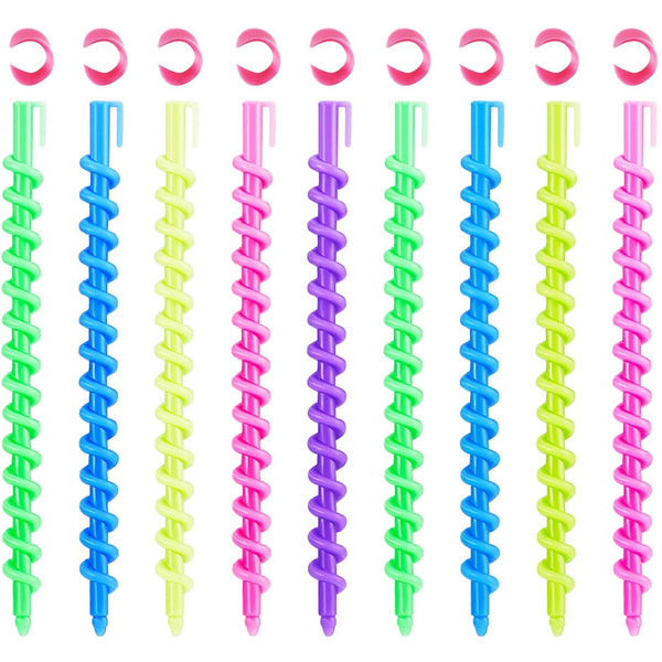 WILLBOND 40 Pieces Hair Perm Rods, Spiral Plastic Curling Rollers for Women, 6.10 x 0.24 Inch Salon Tools