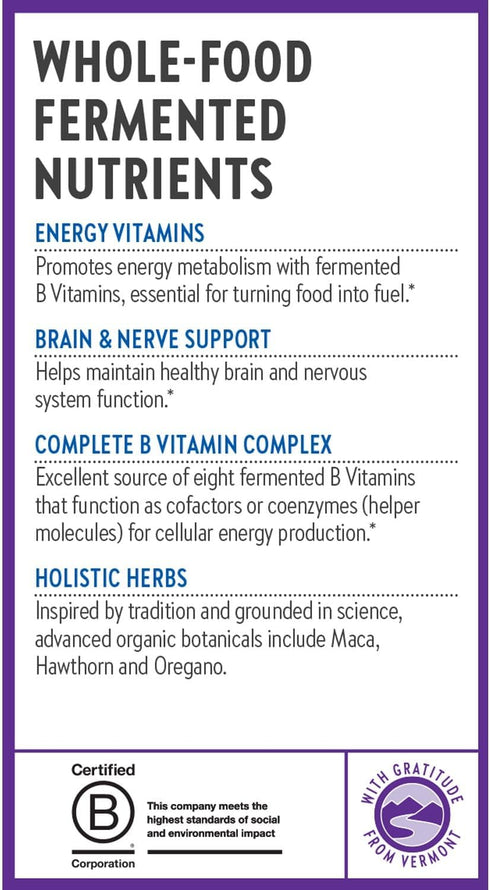 New Chapter Vitamin B Complex – Fermented Coenzyme B Complex with Vitamin B12 + B6 + Biotin - 90 ct