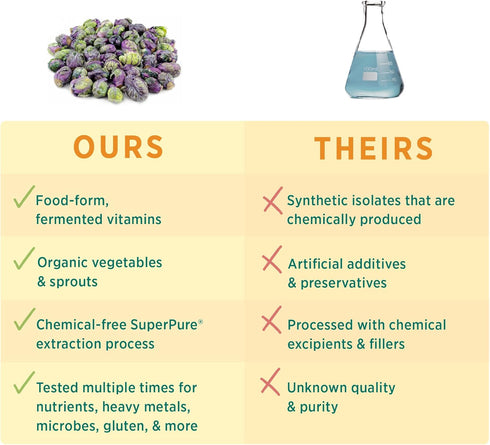 PURE SYNERGY Choline Complex - Vegan Supplement Made with Organic Whole Foods for Pregnancy, Brain, and Liver Health