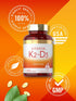 Carlyle Vitamin K2 and D3 Supplement - 300 Softgels, 200mcg K2 MK7 & 250mcg D3, Non-GMO, Gluten Free