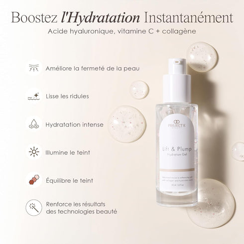 Project E Beauty Lift & Plump Hydration Gel, 50ml Anti-Aging Brightening Treatment for Dry or Rough Skin