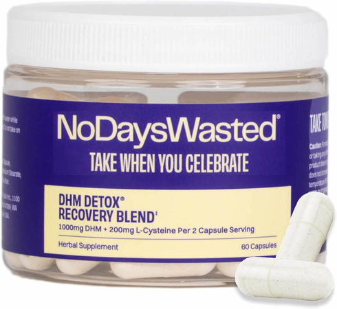 DHM Detox, 60 Capsules, Take During Evening for Better Next Day Recovery