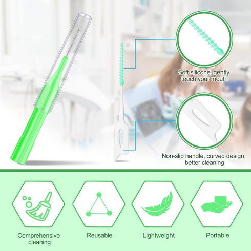 Zopeal 250 Pieces Braces Flossers, Interdental Brush for Cleaner Teeth, Soft Dental Picks