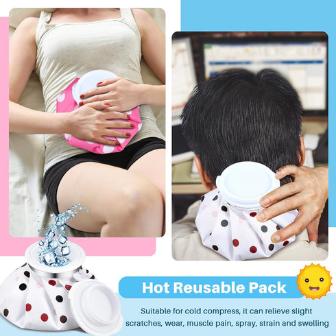 Honoson Reusable Ice Pack (4 Pack), Cold and Hot Use for Pain Relief from Injuries, Wisdom Teeth, Breastfeeding