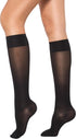 Healthweir Sheer Graduated Compression Knee High Stockings for Women, 15–20 mmHg Support Socks (5, Black)