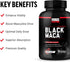 FORCE FACTOR Black Maca Root 1000mg, Vitality Supplement for Men with Black Pepper Extract for Absorption, Natural Maca Negra Extract, 90 Capsules
