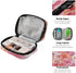 Ollabaky 7 Pill Organizer Rose Floral Travel Pill Cases Bag Portable Pill Container Days Pill Box Organizer Vitamin