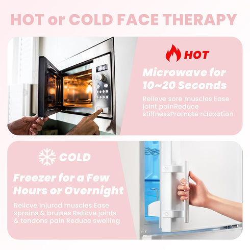 Ice Face Eye Mask - Cold Warm Compress for Dark Circles and Puffiness, Gel Cooling Face Mask Package for Women and Men,