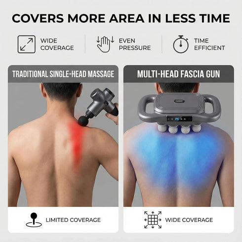 SMART SLOPPY 16-Head 3 30 Waist,2600mAh Deep Tissue Body Massager with Heat, Modes & Intensities, Multi-Head Back