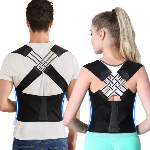 VOKOKOYA Posture Corrector for Women and Men,Adjustable Shoulder Straightener,Back Support Brace,Upper Spine scoliosis,