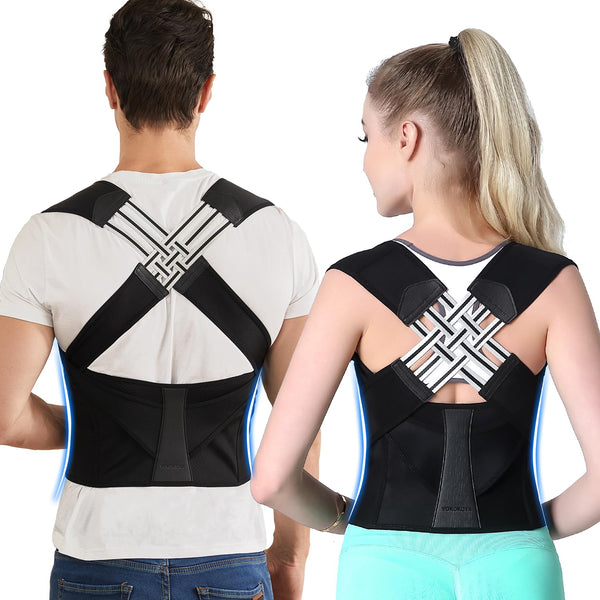 VOKOKOYA Posture Corrector for Women and Men,Adjustable Shoulder Straightener,Back Support Brace,Upper Spine scoliosis,